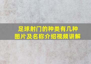 足球射门的种类有几种图片及名称介绍视频讲解