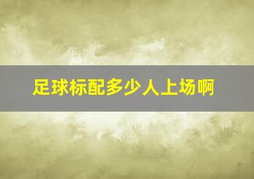 足球标配多少人上场啊