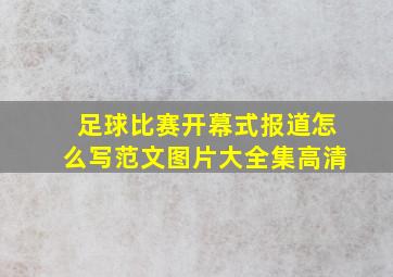 足球比赛开幕式报道怎么写范文图片大全集高清