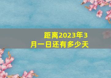 距离2023年3月一日还有多少天