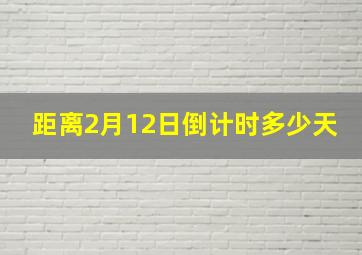 距离2月12日倒计时多少天