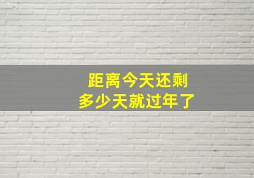 距离今天还剩多少天就过年了