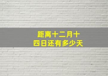 距离十二月十四日还有多少天