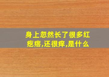 身上忽然长了很多红疙瘩,还很痒,是什么