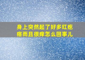 身上突然起了好多红疙瘩而且很痒怎么回事儿