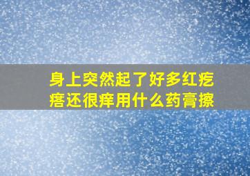 身上突然起了好多红疙瘩还很痒用什么药膏擦