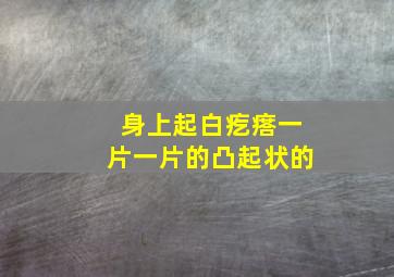 身上起白疙瘩一片一片的凸起状的