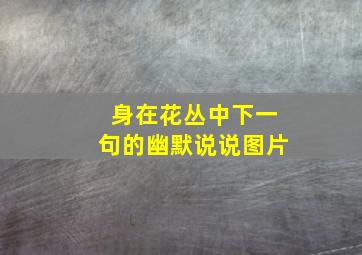 身在花丛中下一句的幽默说说图片