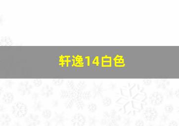 轩逸14白色