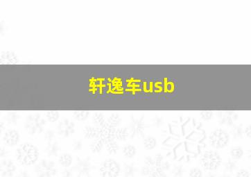 轩逸车usb