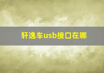 轩逸车usb接口在哪