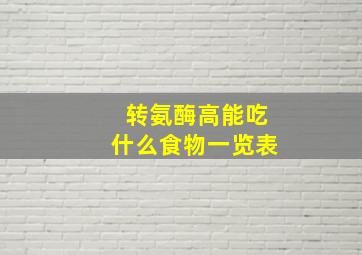 转氨酶高能吃什么食物一览表