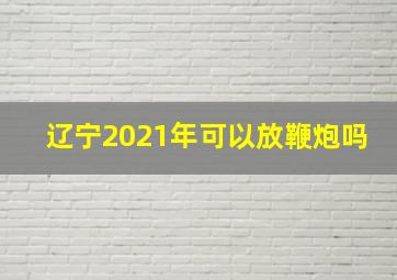 辽宁2021年可以放鞭炮吗