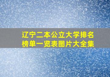 辽宁二本公立大学排名榜单一览表图片大全集