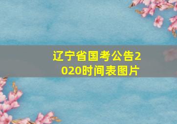 辽宁省国考公告2020时间表图片