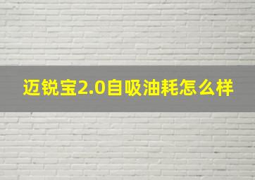 迈锐宝2.0自吸油耗怎么样