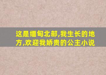 这是缅甸北部,我生长的地方,欢迎我娇贵的公主小说