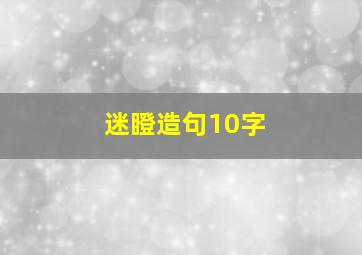 迷瞪造句10字