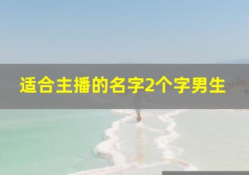 适合主播的名字2个字男生