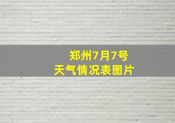 郑州7月7号天气情况表图片