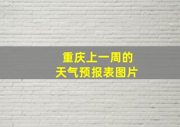 重庆上一周的天气预报表图片