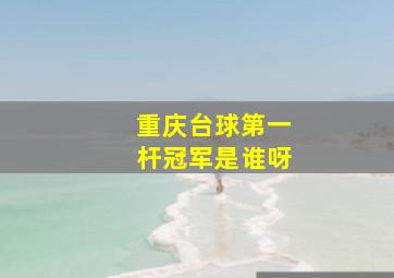 重庆台球第一杆冠军是谁呀