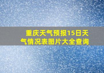 重庆天气预报15日天气情况表图片大全查询