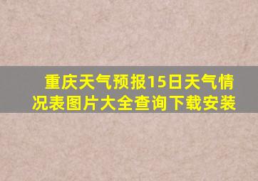 重庆天气预报15日天气情况表图片大全查询下载安装