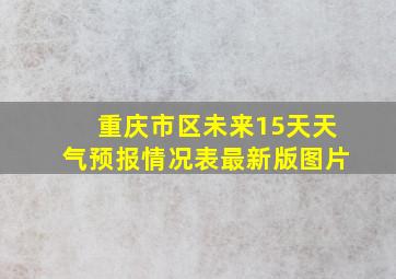 重庆市区未来15天天气预报情况表最新版图片