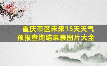 重庆市区未来15天天气预报查询结果表图片大全