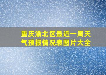 重庆渝北区最近一周天气预报情况表图片大全