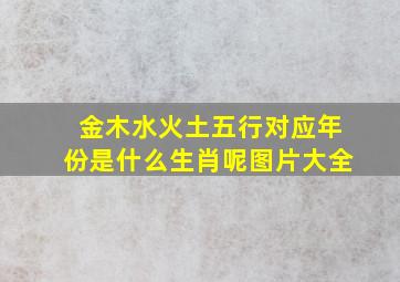 金木水火土五行对应年份是什么生肖呢图片大全