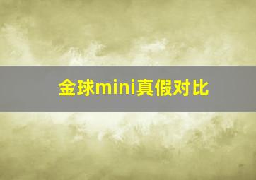 金球mini真假对比