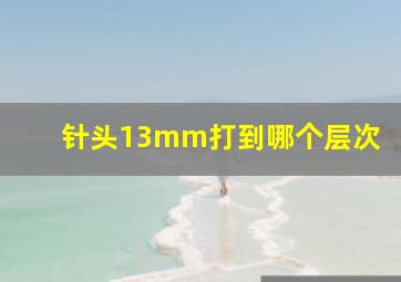 针头13mm打到哪个层次