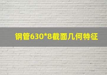 钢管630*8截面几何特征