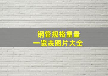 钢管规格重量一览表图片大全