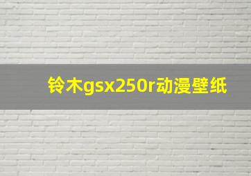 铃木gsx250r动漫壁纸