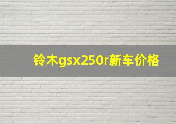 铃木gsx250r新车价格