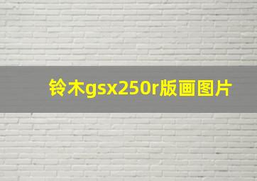 铃木gsx250r版画图片