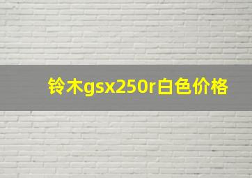 铃木gsx250r白色价格