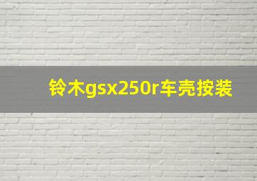 铃木gsx250r车壳按装