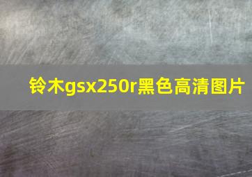 铃木gsx250r黑色高清图片