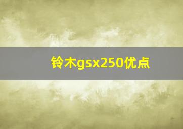 铃木gsx250优点