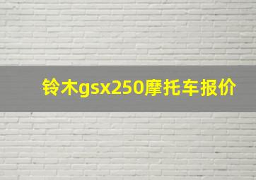 铃木gsx250摩托车报价