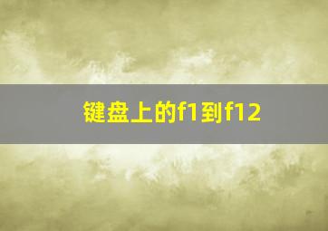 键盘上的f1到f12