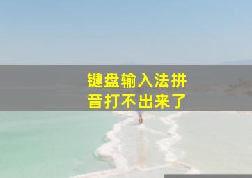 键盘输入法拼音打不出来了