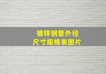 镀锌钢管外径尺寸规格表图片