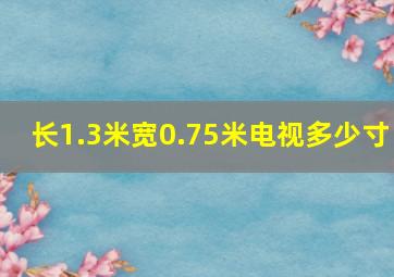 长1.3米宽0.75米电视多少寸