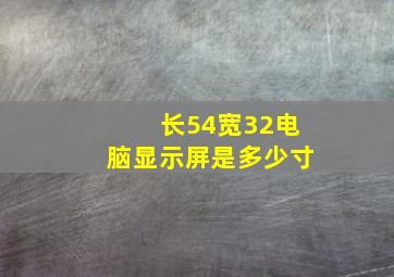 长54宽32电脑显示屏是多少寸