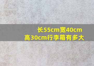 长55cm宽40cm高30cm行李箱有多大